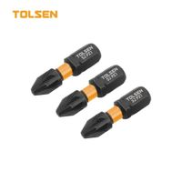 Juego de 3 puntas para destornillador de impacto PZ1x25mm TOLSEN 20505
