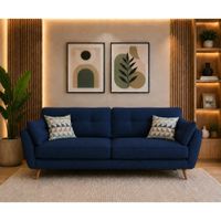 Sofa Triple Kira Azul Vintage