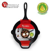 Sartén 30 Cm 3 Litros Hierro Fundido Inducción Victoria Curado
