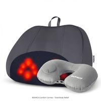 Almohada Masajeadora Inalámbrica Bomidi MP1 PRO Azul Gris + Almohada De Cuello Inflable Bomidi U02