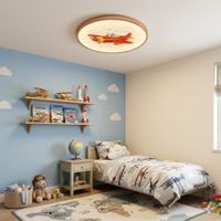 Panel LED Decorativo Para Niños Nico 72W E27 34cm Dorado 3 Colores de Luz