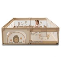 Corral Plegable Playpen 180x150 cm para Bebés -CERCO M- Beige CERCOM-002