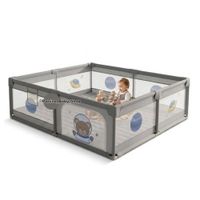 Corral Plegable Playpen 180x150 cm para Bebés -CERCO M- Gris CERCOM-001