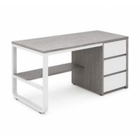 Escritorio Moderno Incluye Repisa Cajones Multifuncional Dormitorio Oficina Estudio Hogar H-9