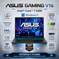 Laptop ASUS Gaming V16 Intel Core 7 240H 16GB RAM 512GB SSD RTX 5060 16 W11 V3607VM-ES74