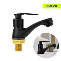 Grifo Monocomando para Lavatorio Negro Mate  Diseño Moderno y Elegancia Duradera