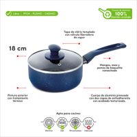 Cacerola ILKO 18cm Granito Navy Azul