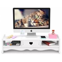 Soporte para Monitor con Cajón y Organizador de Escritorio Multifuncional A43
