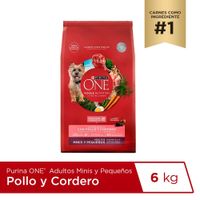 Alimento para Perro ONE Adulto Minis y Pequeños Sabor Pollo y Cordero Bolsa 6Kg