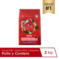 Alimento para Perro ONE Adulto Minis y Pequeños Sabor Pollo y Cordero Bolsa 2Kg