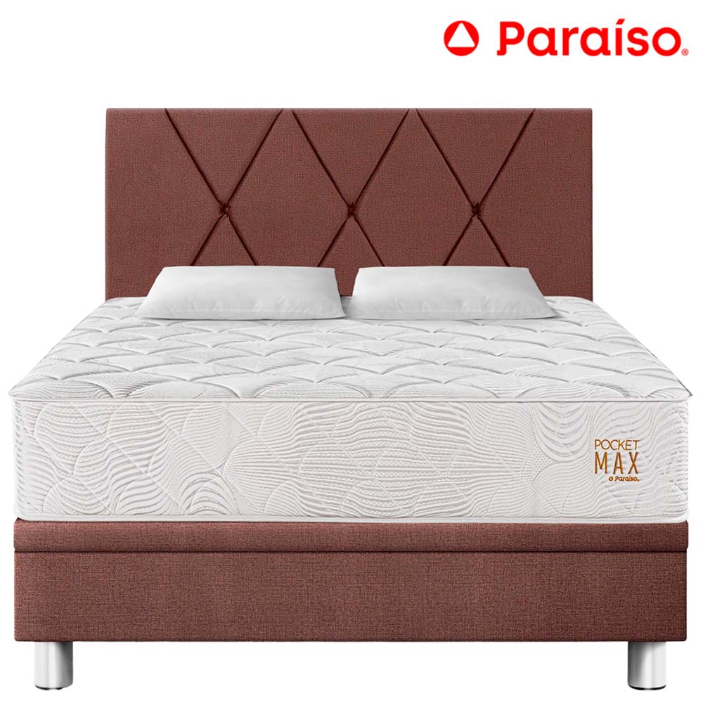 Dormitorio Boxet PARAISO Pocket Max 2 Plazas Choco