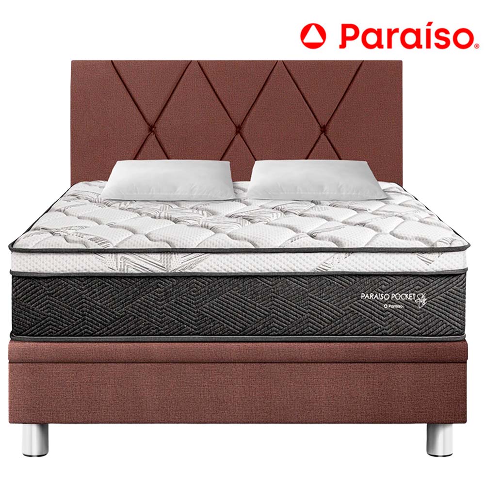 Dormitorio Boxet PARAISO Pocket Star 2 Plazas Choco