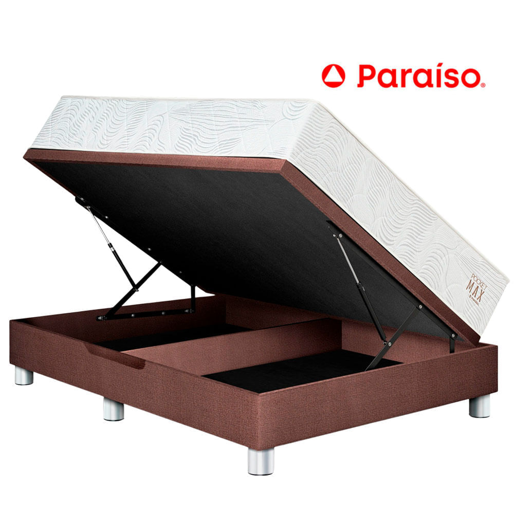 Cama Boxet PARAISO Pocket Max Queen Choco