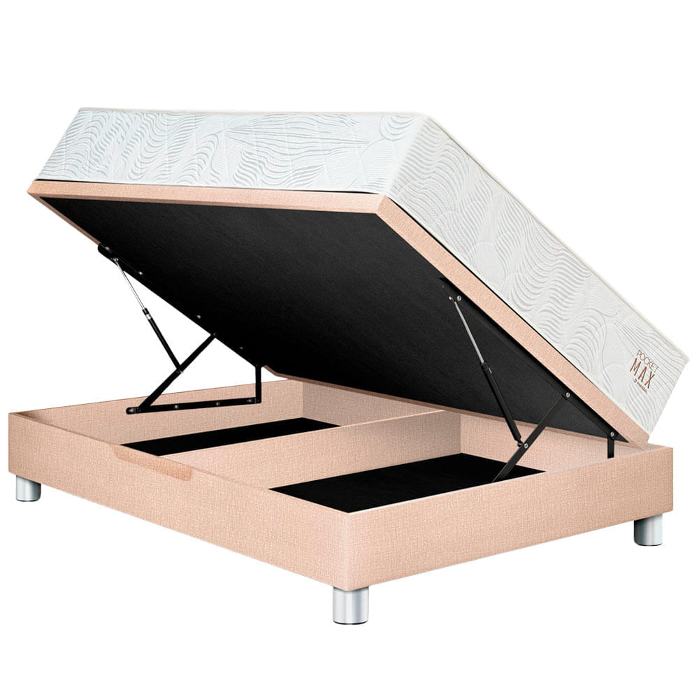 Cama Boxet PARAISO Pocket Max 1.5 Plazas Champagne