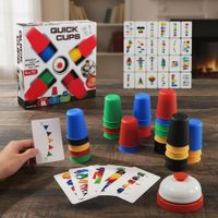 Juego De Mesa Vasos  Interactivo Rapidos Apilables Quick Cups Cartas