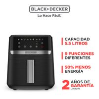 Freidora de Aire BLACK+DECKER Purifry 5.5L Negro