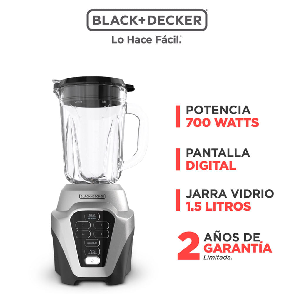 Licuadora BLACK+DECKER 1.5L BL0976-1MDCL Gris