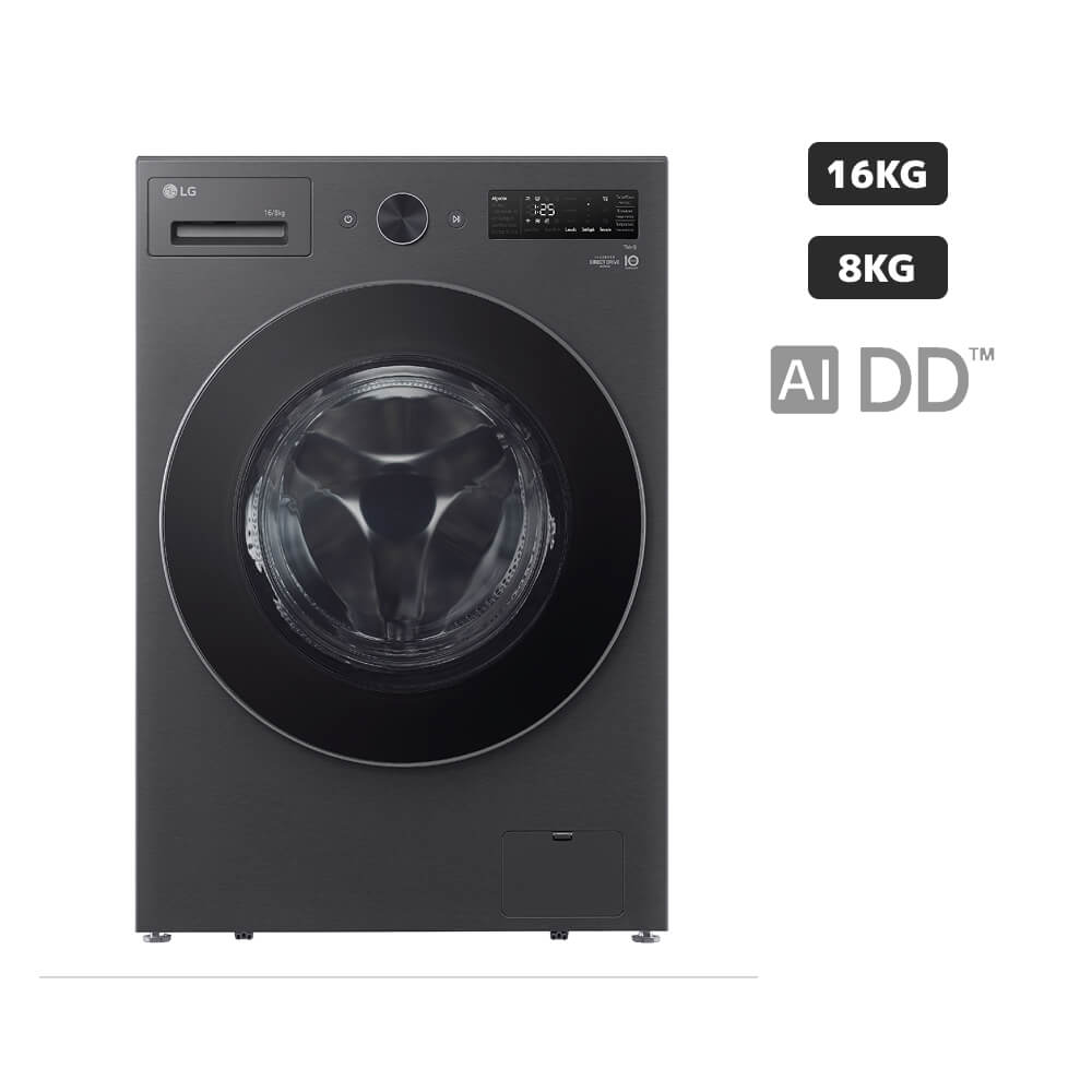 Lavaseca LG Carga Frontal 16Kg/8kg WD16EBNT6PC Negro Mate