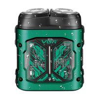 Afeitadora Eléctrica Rotativa VGR V-344 Recargable USB-C IPX6 Para Barba Y Rostro Verde