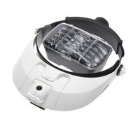 Lupa Tipo Visera Con Luz Led 5 Lentes De Aumento