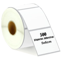 Rollo 500 Etiqueta Termica Adhesiva 5x6cm