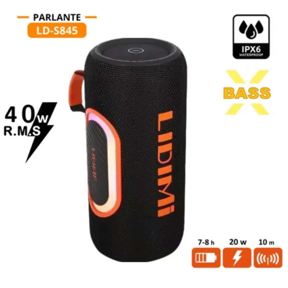 Parlante Bluetooth  LIDIMI LD-S845 de 40 W EXTRA BASS