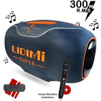 PARLANTE PORTÁTIL LIDIMI SUPER 300W D-S680 BLUETOOTH USB  MAS MICRÓFONO
