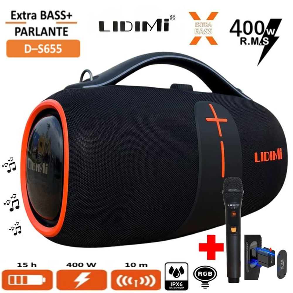 Parlante Portátil Lidimi D-S655 Super 400W con función TWS
