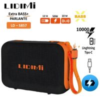 Parlante Bluetooth RGB Banco de Energía 10000mAh LIDIMI LD-S857 N