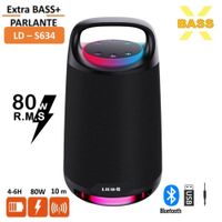 Parlante Portátil Lidimi 80W LD-S634  Extra BASS  Bluetooth  FM-USB