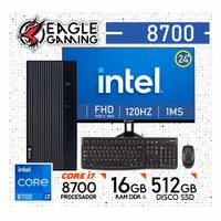 Computadora PC Intel Core i7 8700- RAM 16GB -SSD 512GB- Monitor 24 FHD