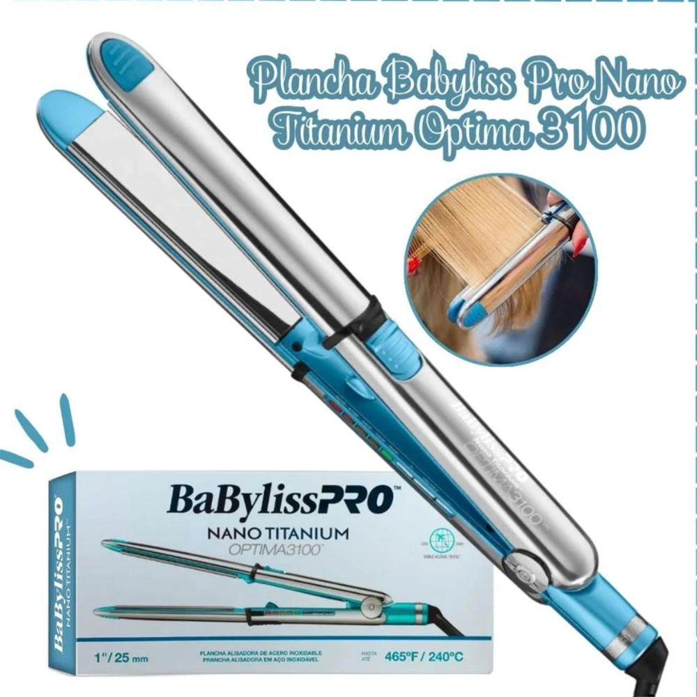 Plancha Alisadora Babyliss Pro Nano Titanium Optima 3100 BNT3100TPE