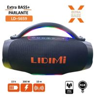 Parlante Portátil Lidimi Super D-S659 200W Led RGB Bluetooth USB