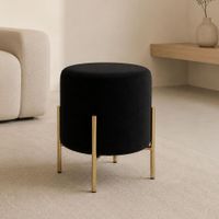 PUFF CANDY GOLD NEGRO REDONDO