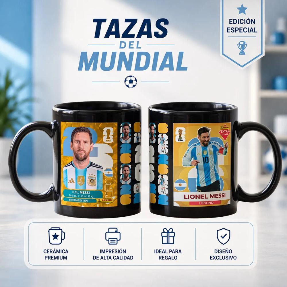 TAZA MESSI DORADO COPA MUNDIAL