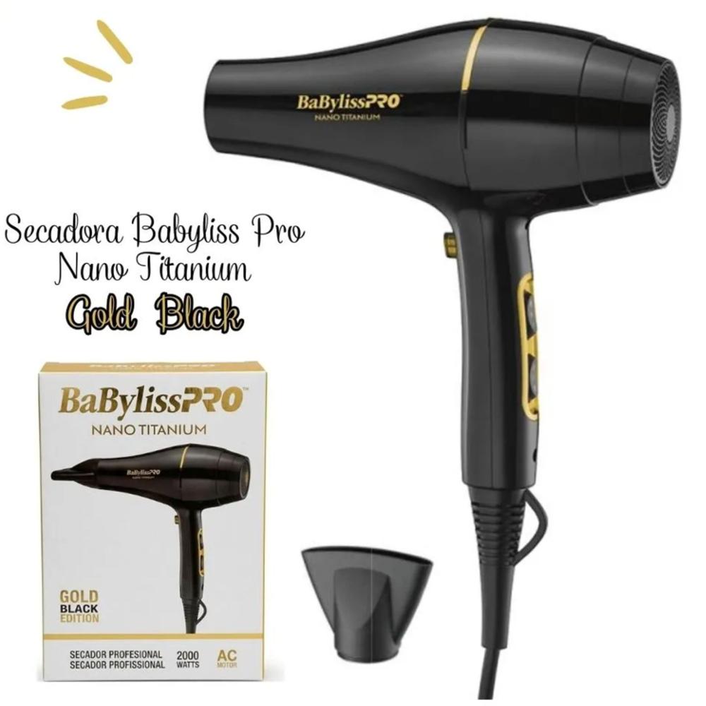 Secadora Profesional BabylissPro Gold Black 2000W BNTBG6176PE