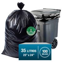 Bolsas De Basura - 35 Litros - x 100 Und. - 23x24 Pulg. Ultra Resistente