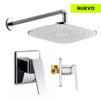 Combo de Ducha Blanco Cabezal 30 x 20 cm con Monocomando Mezclador