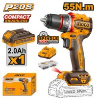 Taladro CDLI205582 Brushless Chuck metalico INGCO 20v 55nm