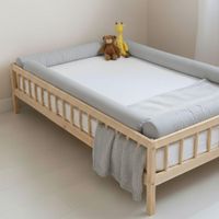 BUMPERS TUBULARES PARA CAMA CUNA MONTESSORI 1.5 PLAZAS - 4 PIEZAS - PLOMO