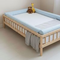 BUMPERS TUBULARES PARA CAMA CUNA MONTESSORI 1.5 PLAZAS - 4 PIEZAS - CELESTE