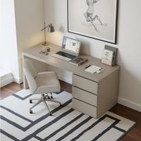 Escritorio Moderno Medina 3 Cajones Taupe RyR Muebles