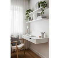 Escritorio Flotante Killa 2 Cajones Blanco RyR Muebles