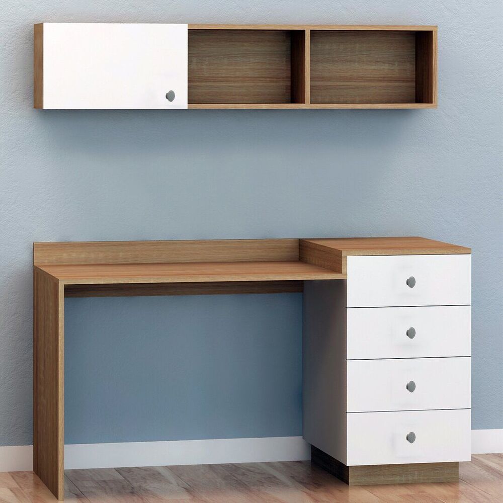 Escritorio Moderno SET Sully Duna y Blanco RyR Muebles