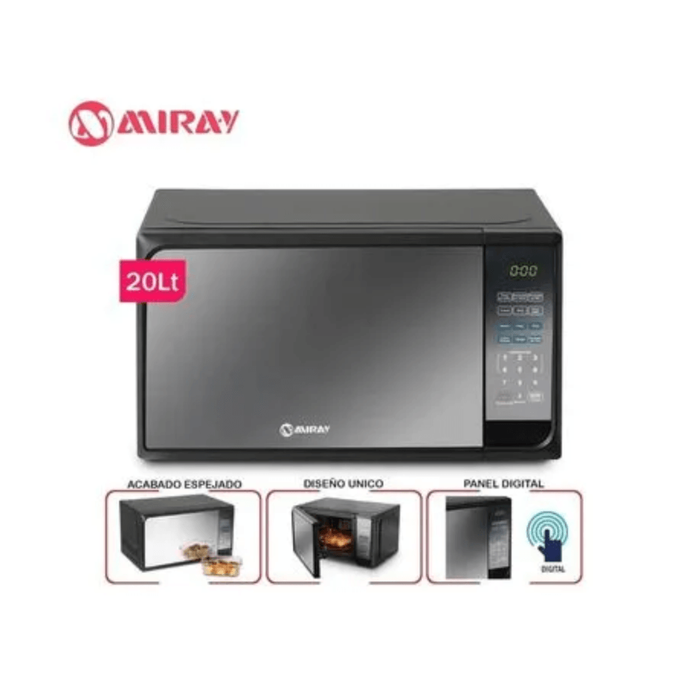 HORNO MICROONDAS  20L. NEGRO   HMM- 20N