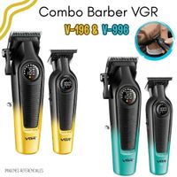 Combo Barber VGR Trimmer mas Clipper V-196-996