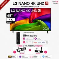 Televisor LG 65 NANO 4K UHD AI Smart TV 2026 65NU800BPSB MAS RACK MAS ANTENA DIGITAL
