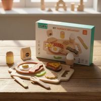 Juego De Desayuno Didáctico Niños Madera Montesori