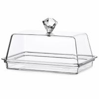 Mantequillera Transparente Con Tapa Para Cocina