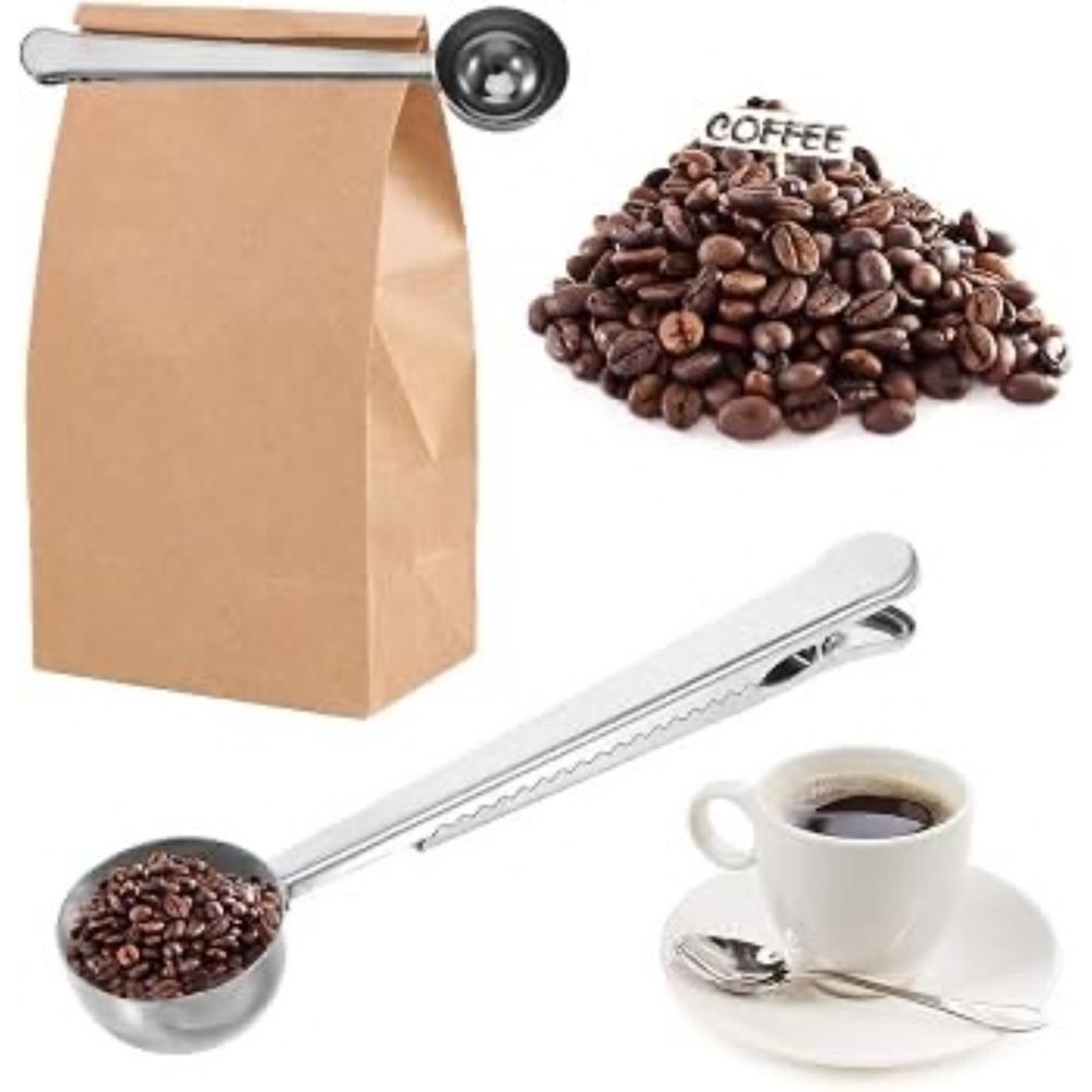 Cuchara Medidora De Café Con Clip Sellador